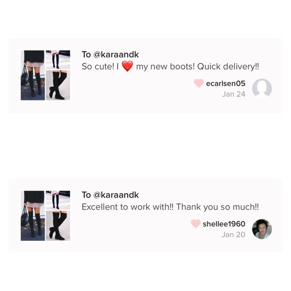 New Arrival- Black Over The Knee Ankle Boots - Picture 4 of 8